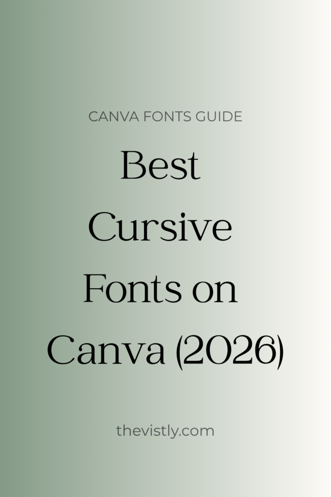 best cursive fonts on canva
