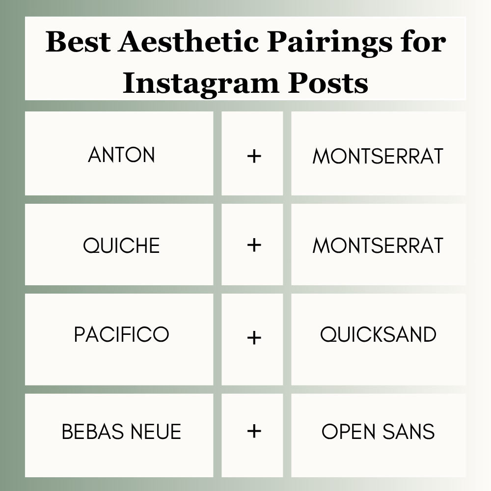 Best Aesthetic Pairings for Instagram Posts