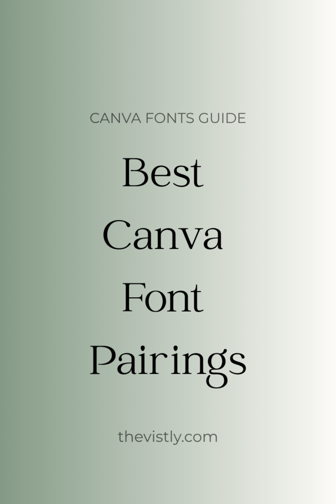 best canva font pairing