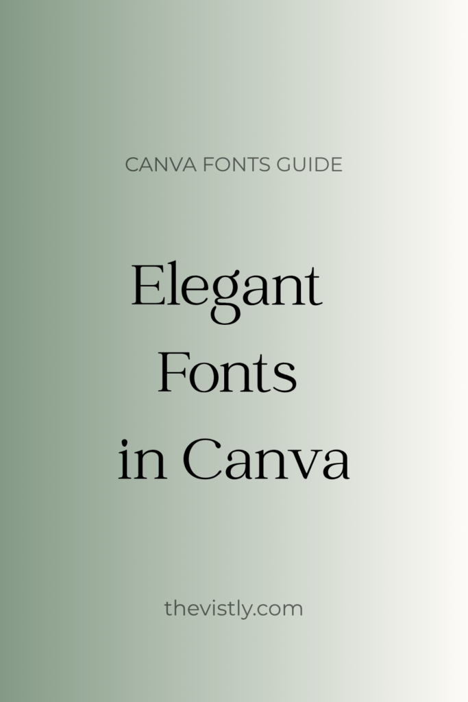 best elegant fonts on canva