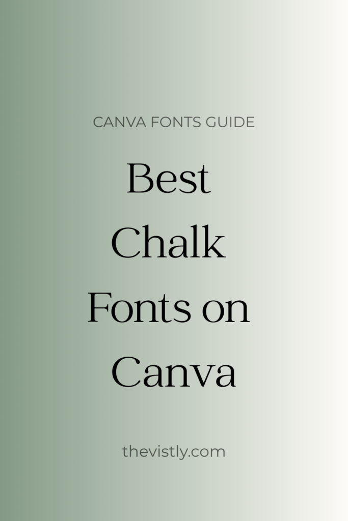 best chalk fonts on canva