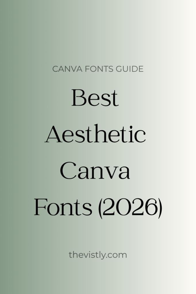 best aestheic canva fonts