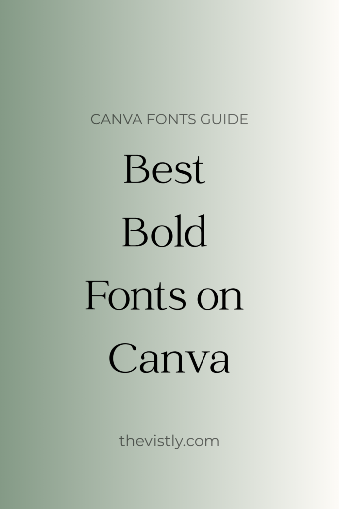 best bold fonts on canva