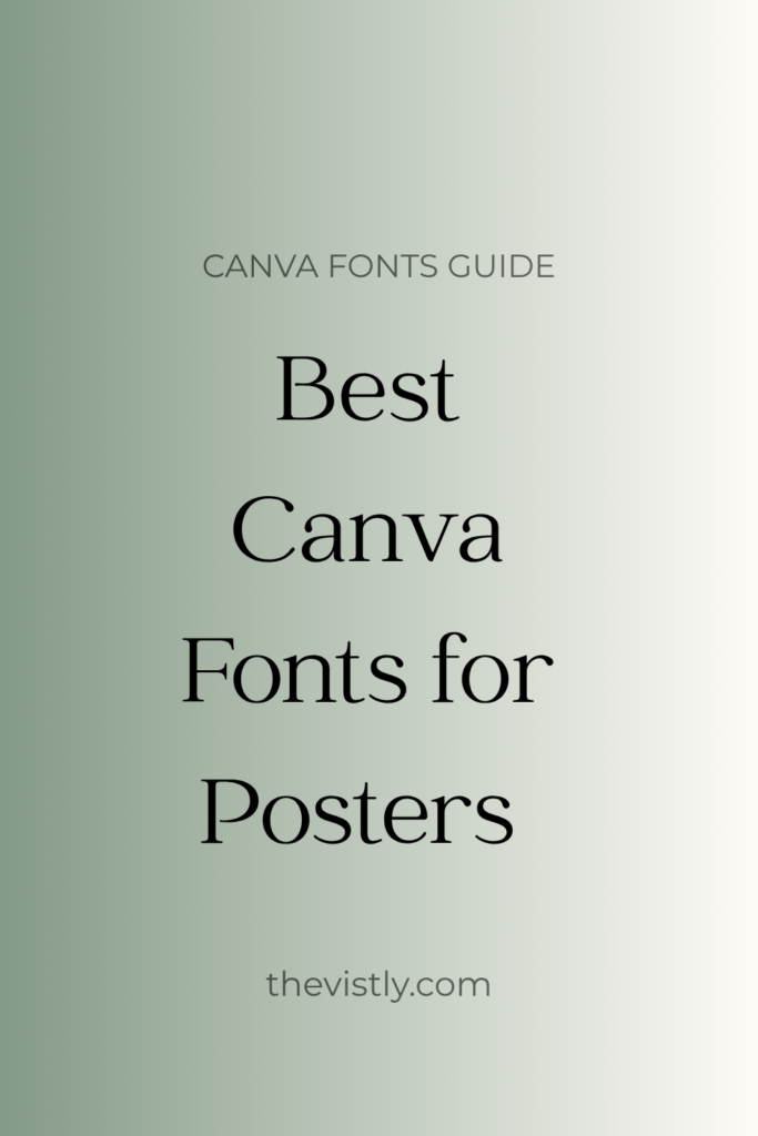 Best Canva Fonts for Posters