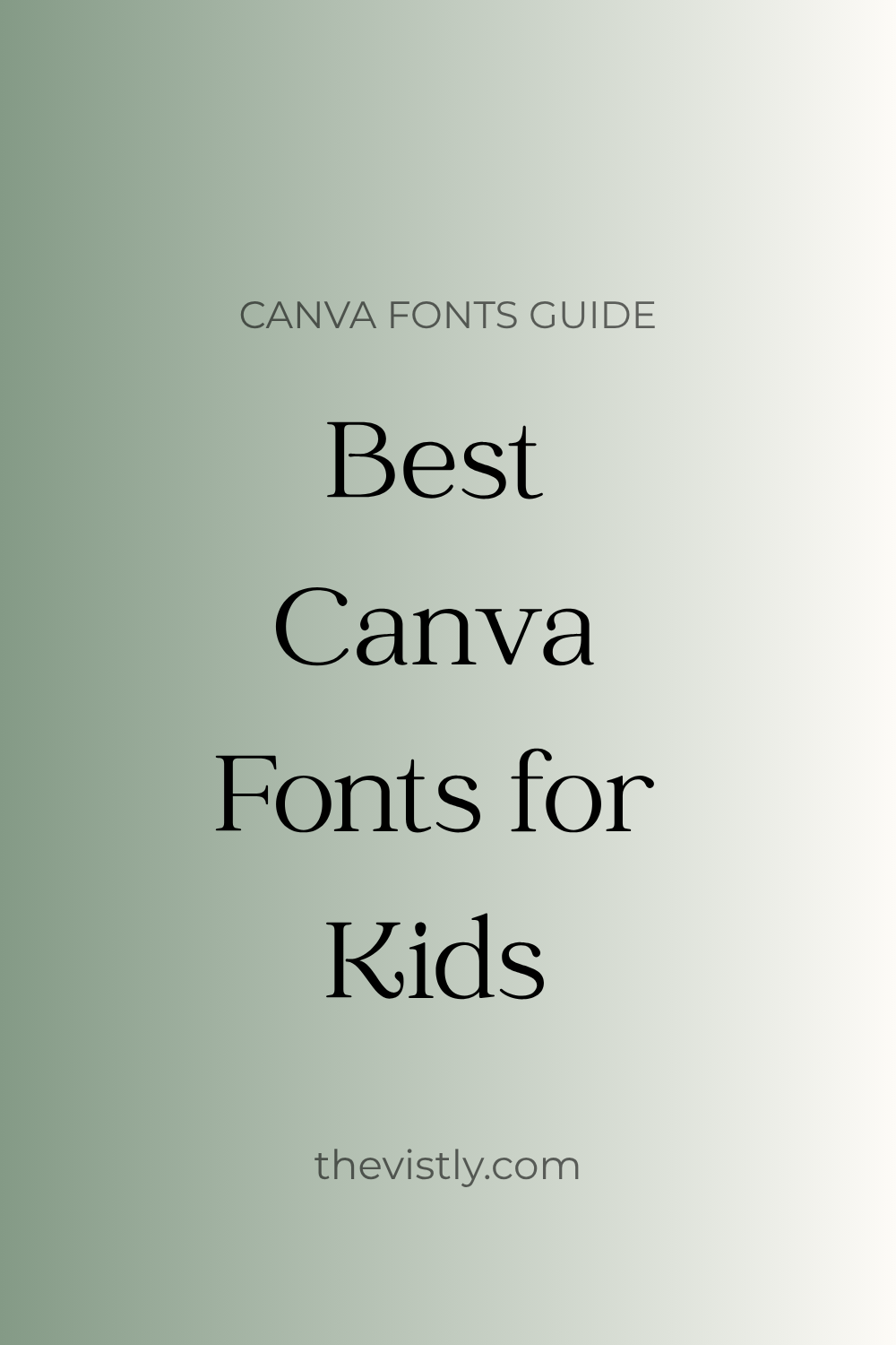 Canva Fonts for Kids
