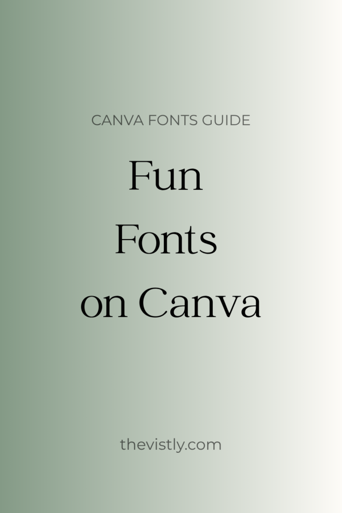 fun fonts on canva