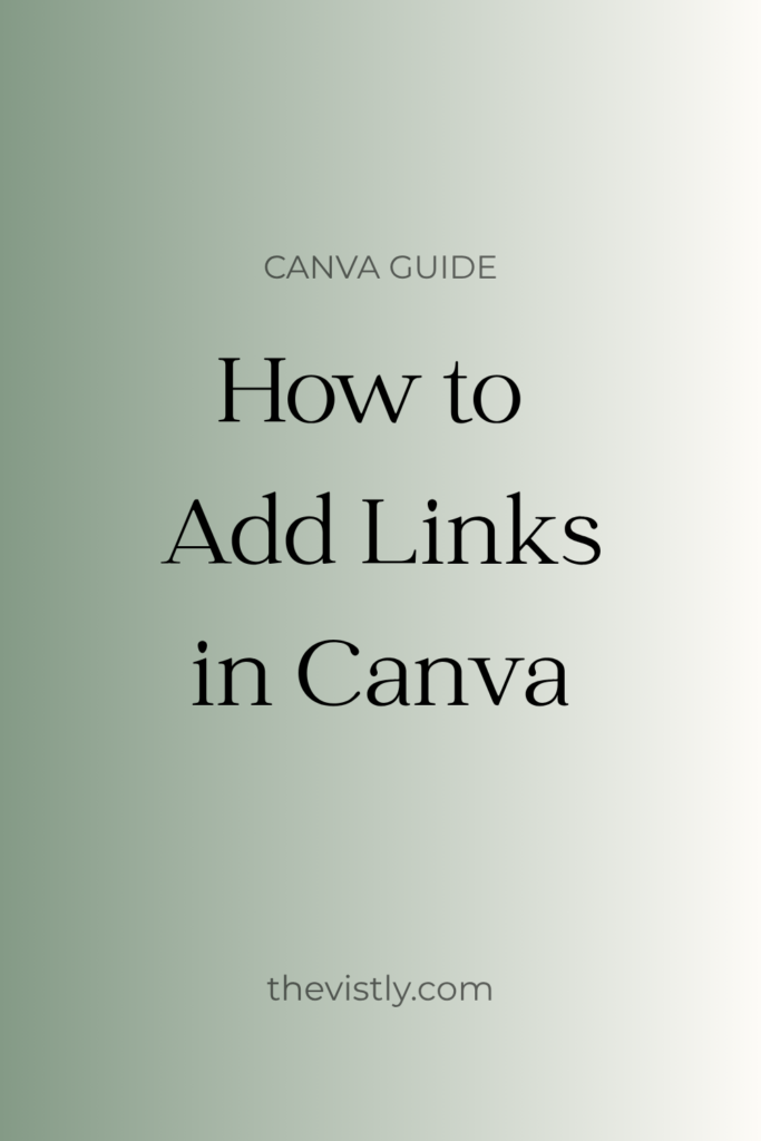 How to add links in canva