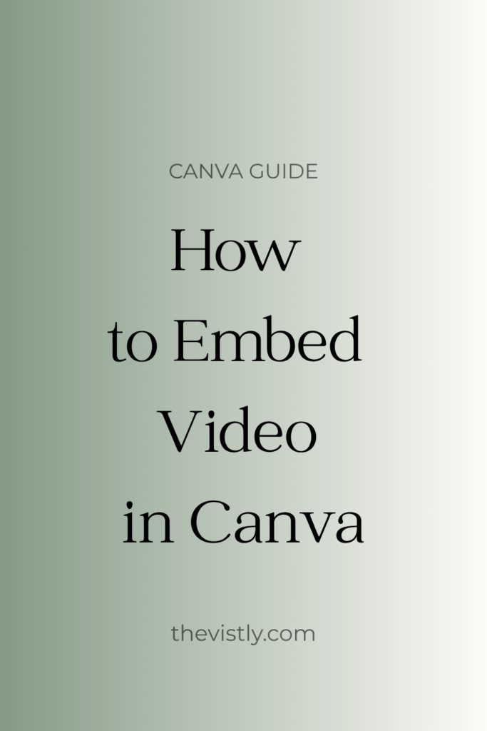 how to embed video in canva