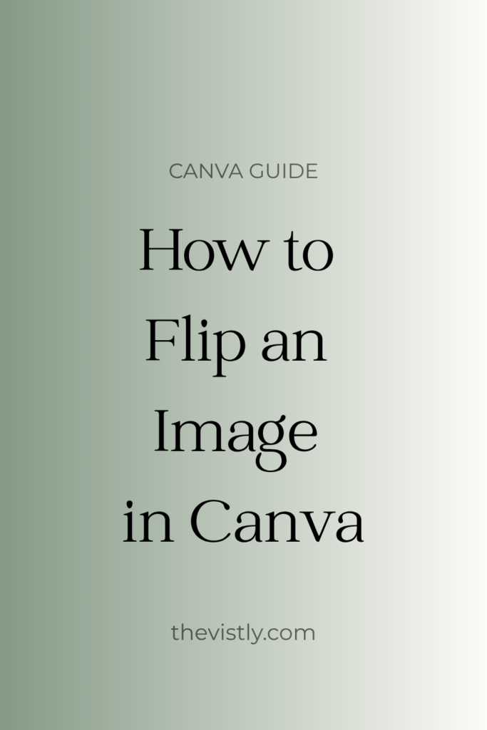 how to flip an image in canva
