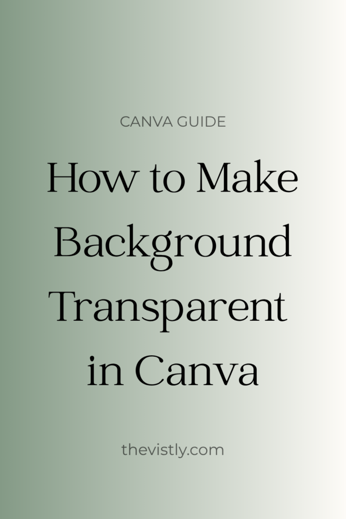 how to make background transparent in canva