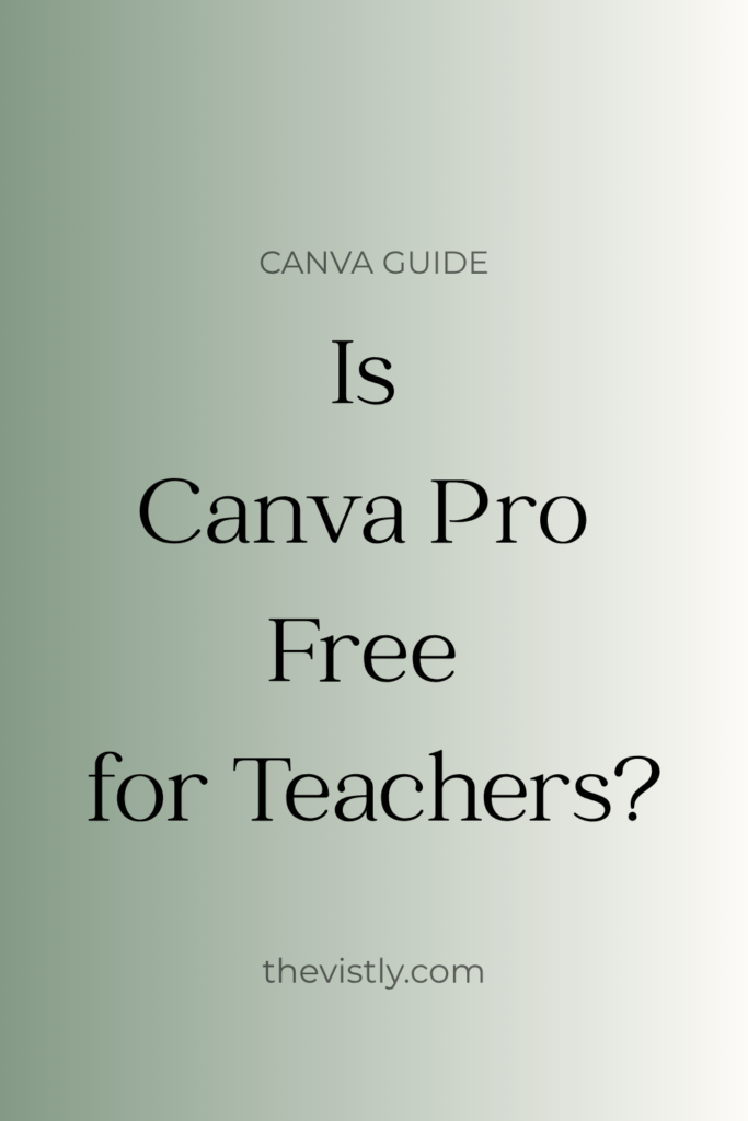 is canva pro free for teachers