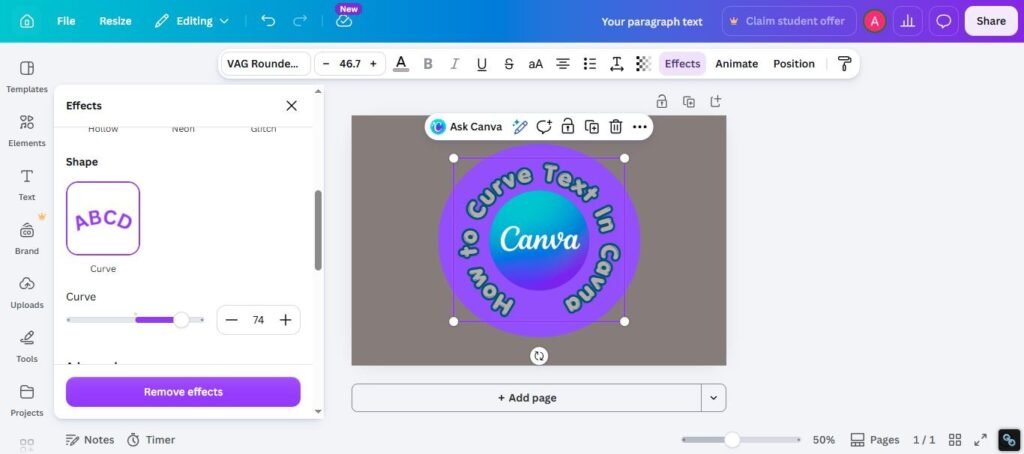 Best Ways to Curve Text in Canva
