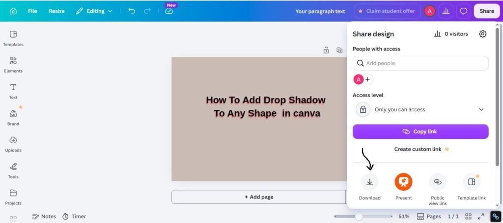 Once the text looks clean, download your design.
