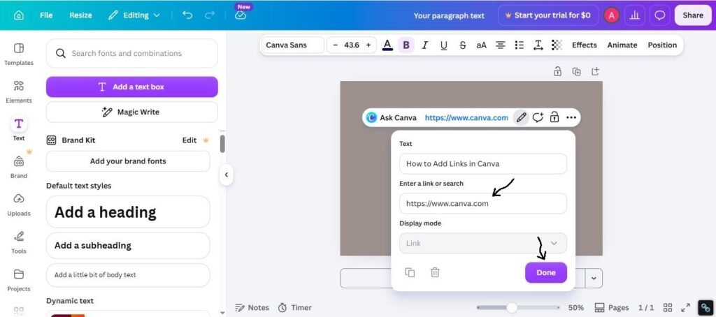 Paste Your URL