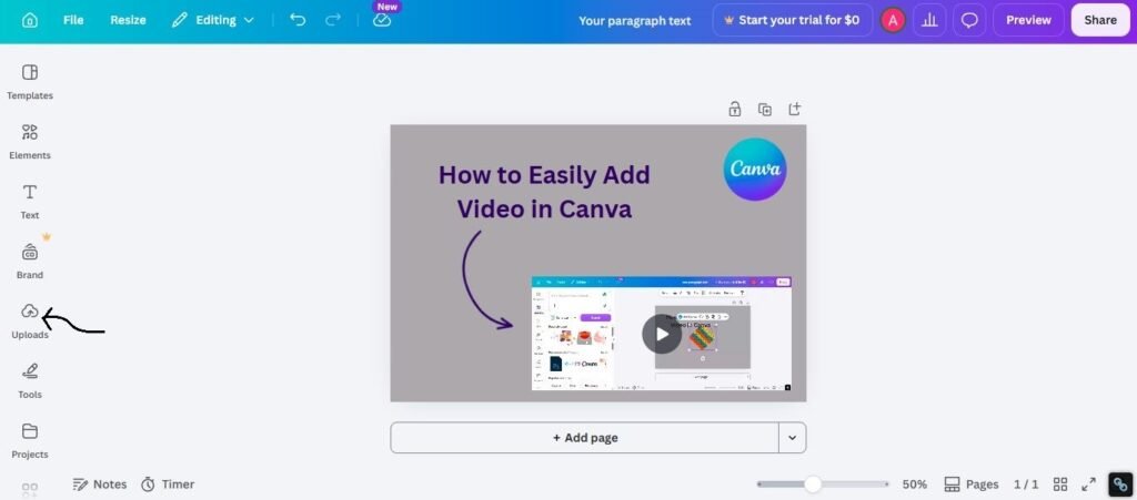 How to Embed Video in Canva