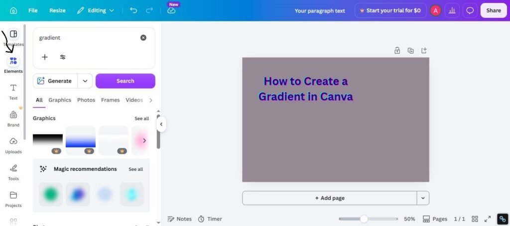 Search for Gradient