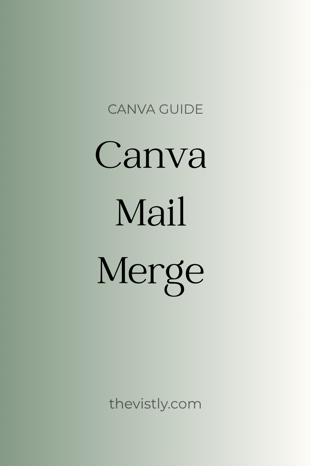 canva mail merge